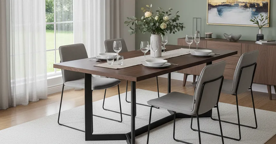 Dining Table – Elegant & Durable Steel Design